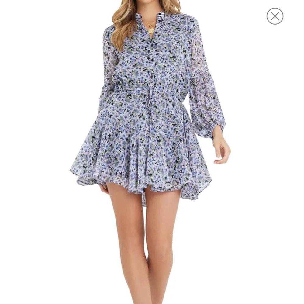 Vici Collection Floral Balloon Sleeve Dress